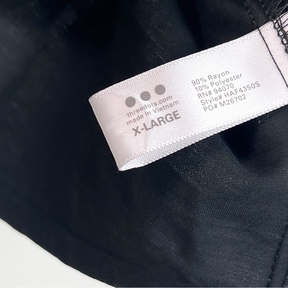 NWT Three Dots Satin V-Neck Camisole Tank Top in Black - Picture 8 of 8